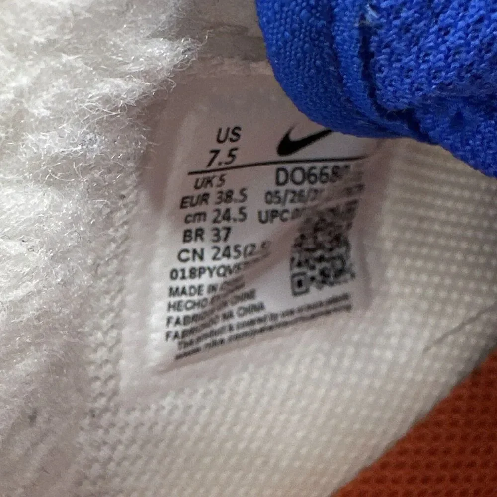 Nike Air Force 1 '07 'Sherpa Fleece' White Blue DO6680-100 - Women's‎ Size 7.5
